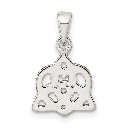 Sterling Silver Trinty Knot and Rose-tone Heart Pendant