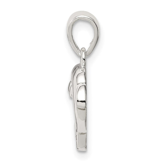 Sterling Silver Polished Dolphin Pendant