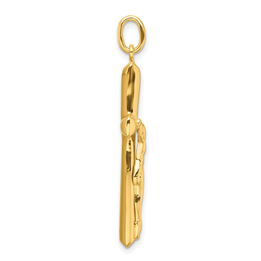 Sterling Silver Gold-tone Crucifix Cross Pendant