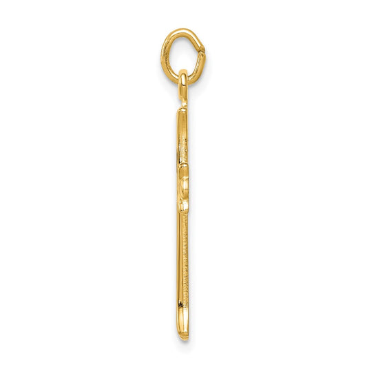 Sterling Silver Gold-tone Polished Cross Pendant
