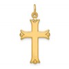 Sterling Silver Gold-tone Polished Cross Pendant