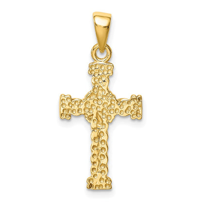 Sterling Silver & Gold-tone Twisted Cross Pendant