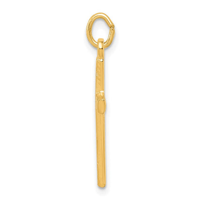 Sterling Silver Gold-tone Diamond-Cut Cross Pendant