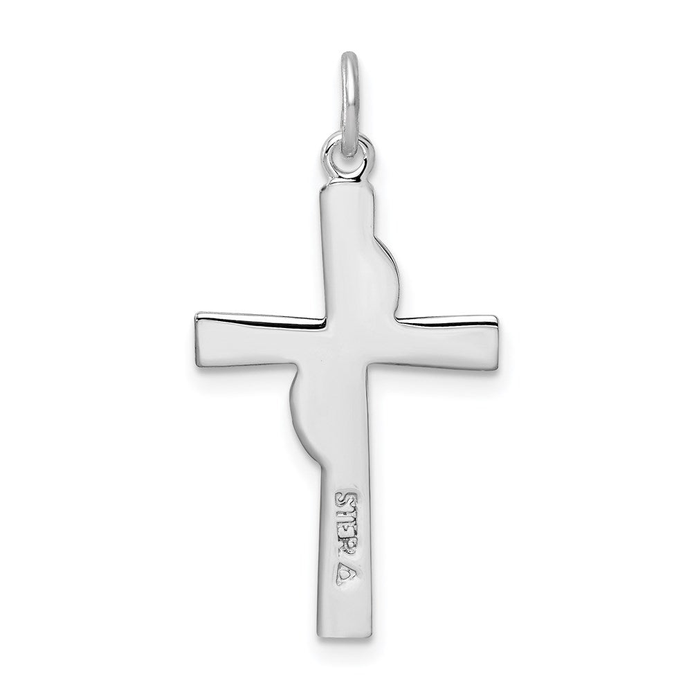 Sterling Silver Platinum-plated & Gold Tone Cross Pendant