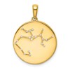 Sterling Silver Rhodium-plated & CZ Sagittarius Zodiac Pendant