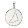 Sterling Silver Rhodium-plated & CZ Capricorn Zodiac Pendant