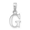 Sterling Silver Rhodium-plated Polished Block Initial -G- Pendant