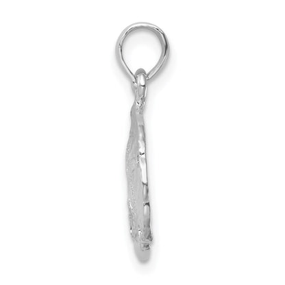 De-Ani Sterling Silver Rhodium-Plated Polished Sand Dollar Pendant