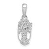 De-Ani Sterling Silver Rhodium-Plated Polished Small Florida Lobster Pendant