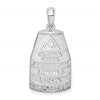 De-Ani Sterling Silver Rhodium-Plated Polished Large Key West USA Pendant