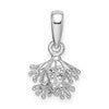 De-Ani Sterling Silver Rhodium-Plated Polished Mini Frog Pendant