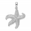 De-Ani Sterling Silver Rhodium-Plated Polished Pierced Starfish Pendant