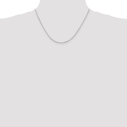 Sterling Silver 1.5mm Beveled Oval Cable Chain