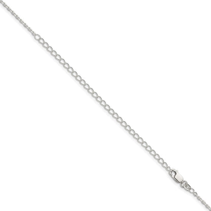 Sterling Silver 1.5mm Beveled Oval Cable Chain w/4in ext.