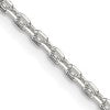 Sterling Silver 2mm Beveled Oval Cable Chain