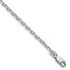 Sterling Silver Rhodium-plated 2.75mm Beveled Oval Cable Chain