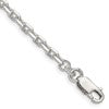 Sterling Silver 3.25mm Beveled Oval Cable Chain