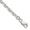 Sterling Silver 4.9mm Beveled Oval Cable Chain