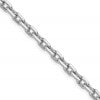 Sterling Silver Rhodium-plated 4.9mm Beveled Oval Cable Chain