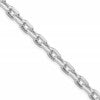 Sterling Silver Rhodium-plated 5.4mm Beveled Oval Cable Chain