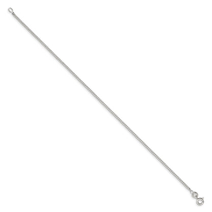 Sterling Silver 1.5mm Curb Chain Anklet