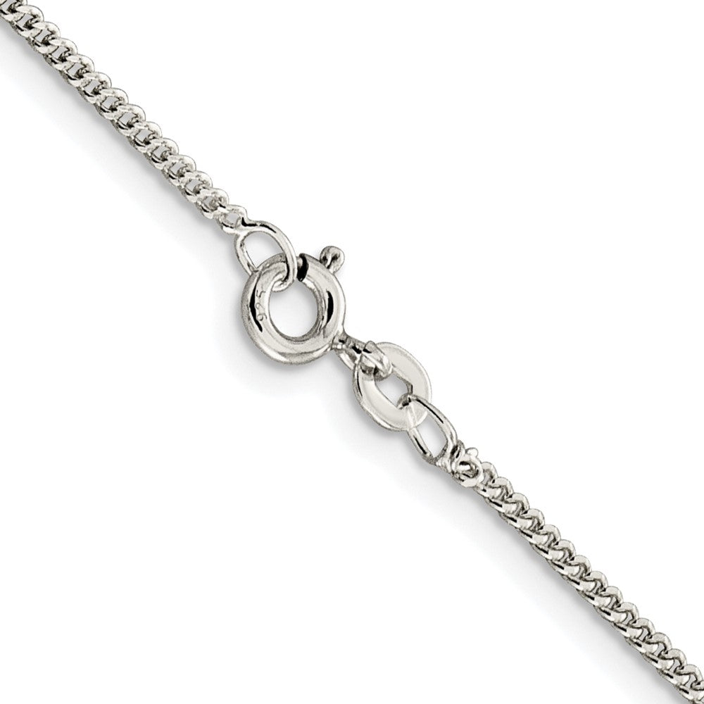 Sterling Silver Rhodium-plated 1.5mm Curb Chain
