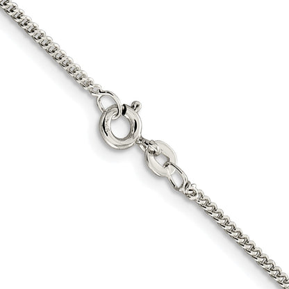 Sterling Silver Rhodium-plated 1.5mm Curb Chain