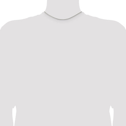 Sterling Silver Rhodium-plated 1.5mm Curb Chain
