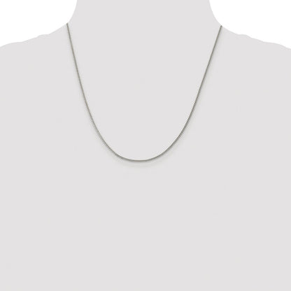 Sterling Silver Rhodium-plated 1.5mm Curb Chain