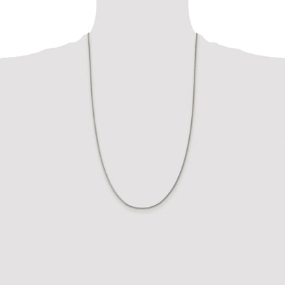 Sterling Silver Rhodium-plated 1.5mm Curb Chain