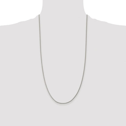 Sterling Silver Rhodium-plated 1.5mm Curb Chain