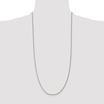 Sterling Silver Rhodium-plated 1.5mm Curb Chain