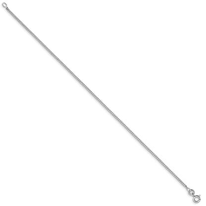 Sterling Silver Rhodium-plated 1.5mm Curb Chain