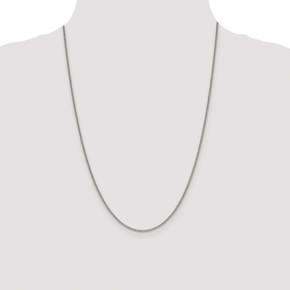 Sterling Silver Rhodium-plated 1.75mm Curb Chain