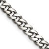 Sterling Silver Antiqued 6.0mm Curb Chain