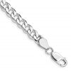 Sterling Silver Rhodium-plated 6.5mm Curb Chain