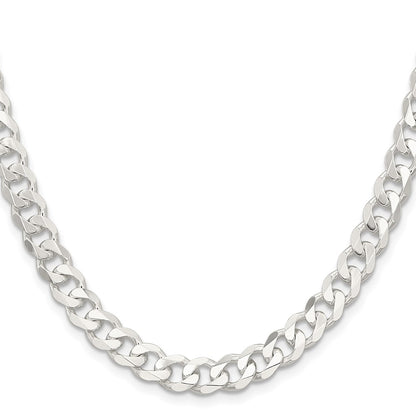 Sterling Silver 7.5mm Curb Chain