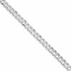 Sterling Silver Rhodium-plated 5.65mm Concave Beveled Curb Chain