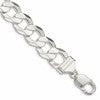 Sterling Silver 14.0mm Concave Beveled Curb Chain