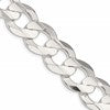 Sterling Silver 15.75mm Concave Beveled Curb Chain