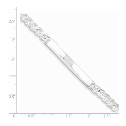 Sterling Silver Curb ID Bracelet