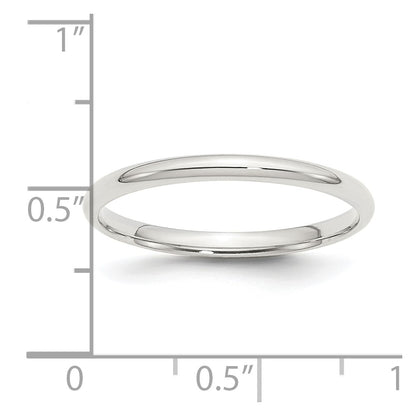 Sterling Silver 2mm Comfort Fit Size 6.5 Band