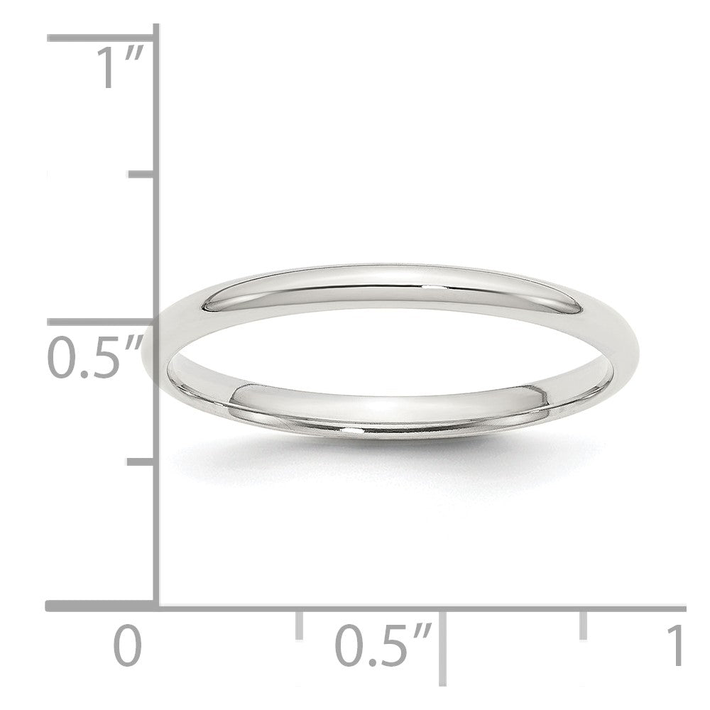Sterling Silver 2mm Comfort Fit Size 12.5 Band