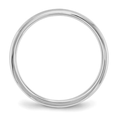 Sterling Silver Rhodium-plated 2mm Comfort Fit Size 5.5 Band