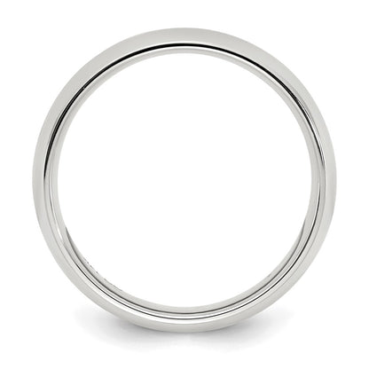 Sterling Silver Rhodium-plated 3mm Comfort Fit Size 8.5 Band
