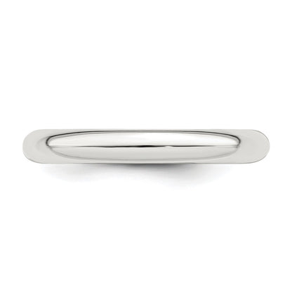 Sterling Silver 3mm Comfort Fit Size 7.5 Band