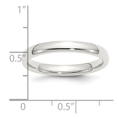 Sterling Silver 3mm Comfort Fit Size 9 Band