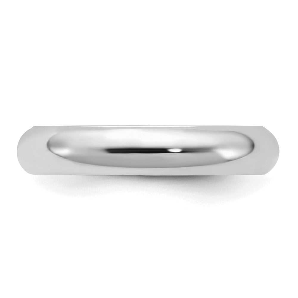 Sterling Silver Rhodium-plated 4mm Comfort Fit Size 6.5 Band