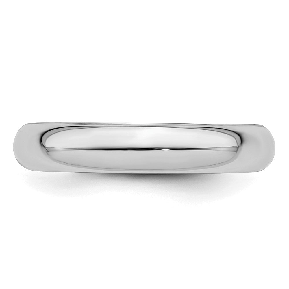 Sterling Silver Rhodium-plated 4mm Comfort Fit Size 6.5 Band