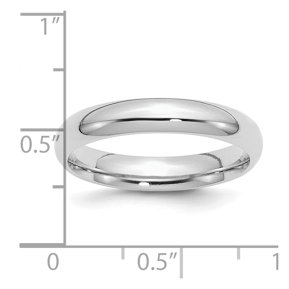 Sterling Silver Rhodium-plated 4mm Comfort Fit Size 6.5 Band